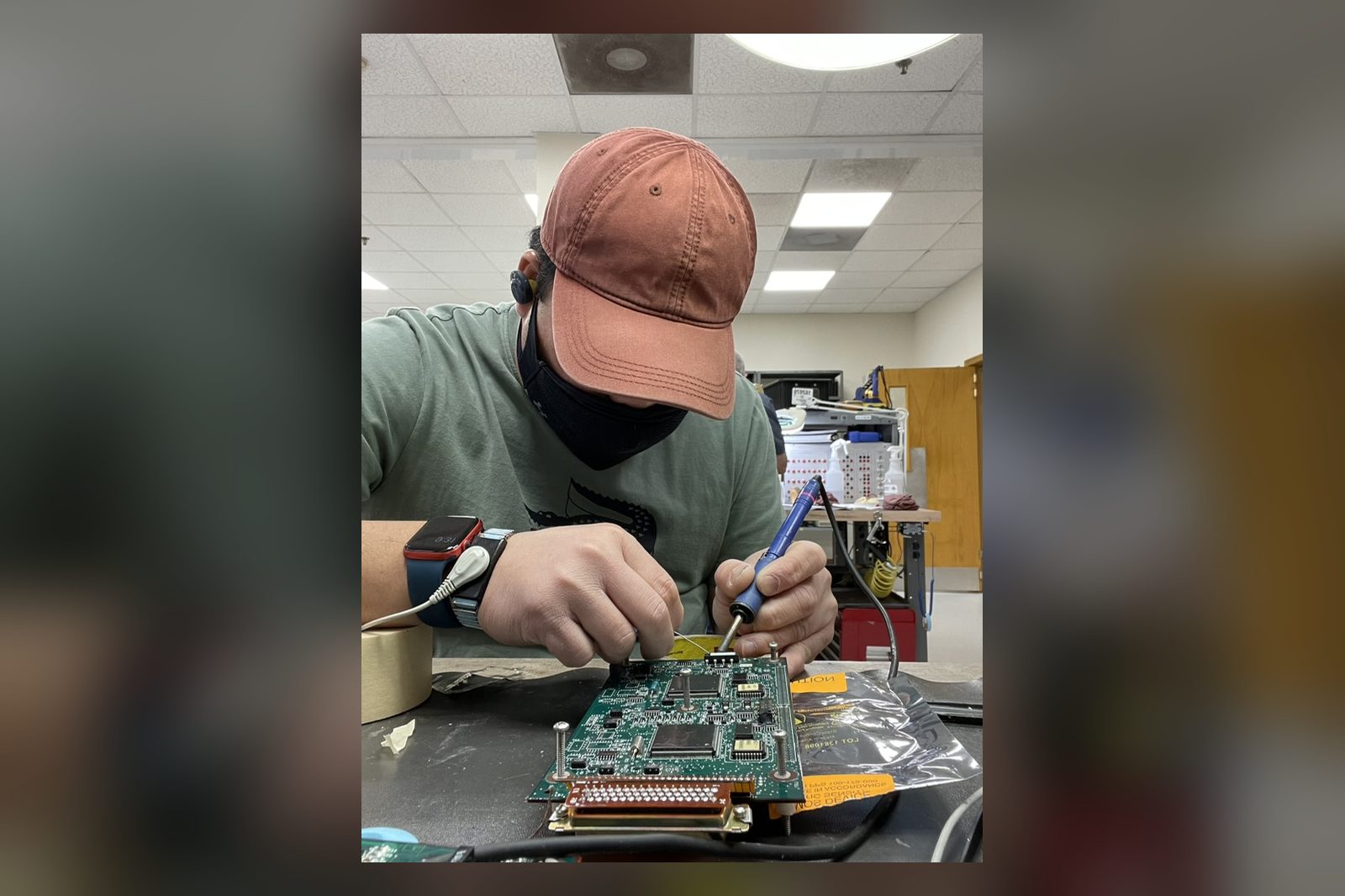 Bench setup with Arduino and sensors